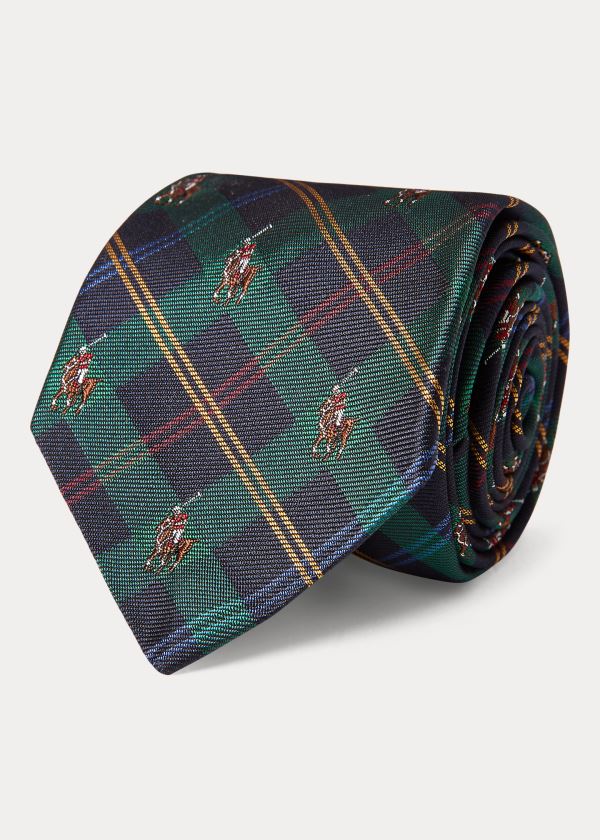 Men's Polo Ralph Lauren Polo Player Tartan Narrow Ties | 120598SJX